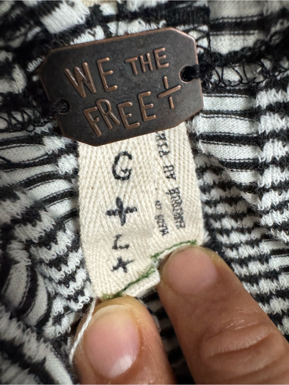 We The Free Black and White Striped Tank Top - Picture 2 of 6